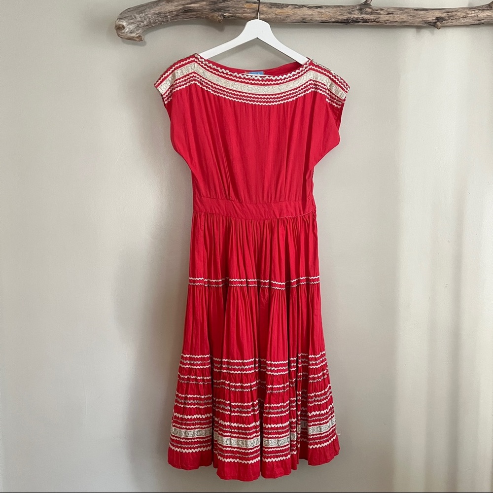 Vintage Thunderbird Fashions Red Dress from 1950s